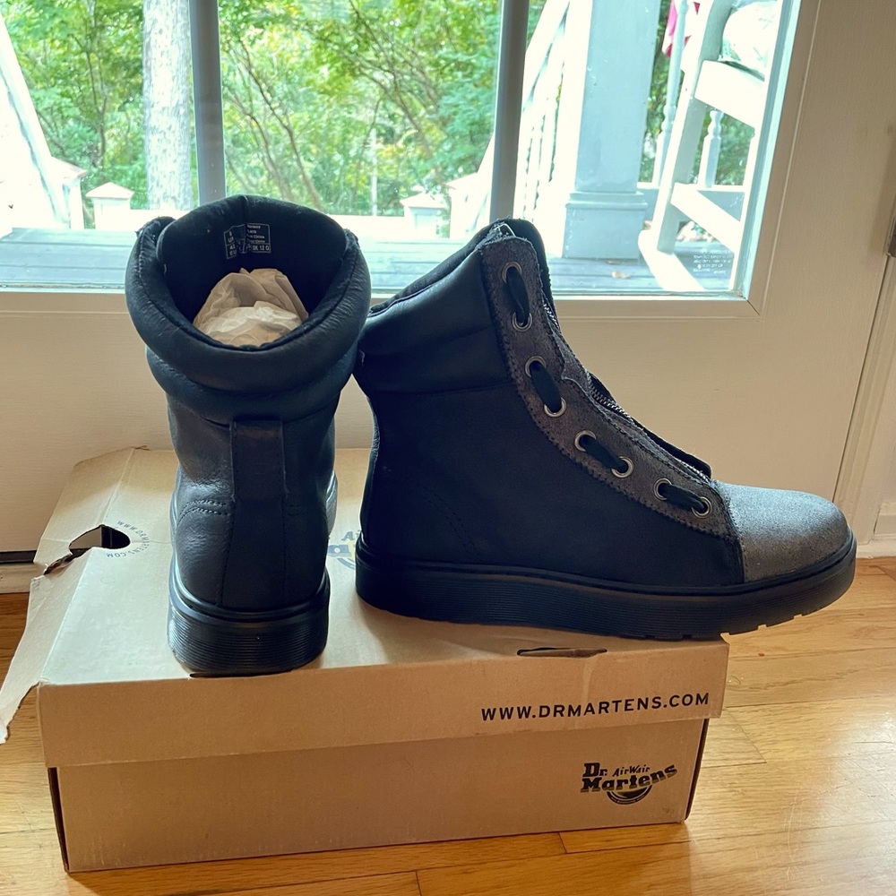Dr Martens Playa Zip Boot, Black and Pewter